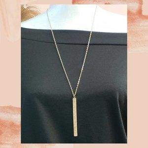 Maia Gold Bar Pendant Necklace